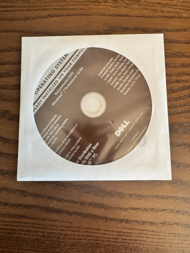 Dell Windows 7 Professional 32 Bit Reinstallation DVD - Image 1 of 1
