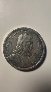 Ungarische Silbermünze, Szent Istvan (St. Stephan) 5 Pengo 1938 kostenloser Versand - Bild 1 von 4