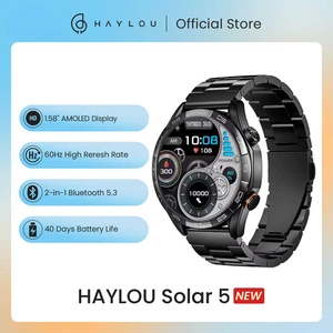 HAYLOU Solar 5 Voice Calling Smartwatch 1.58 AMOLED Display 60Hz Smart Watch     - Picture 1 of 38