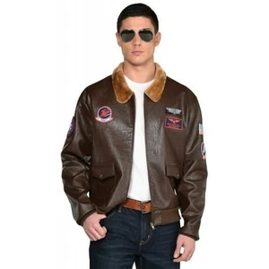 Top Gun Maverick Para hombres Chaqueta de Bombardero de Vuelo Disfraz de Halloween Juegos con disfraces - Imagen 1 de 9
