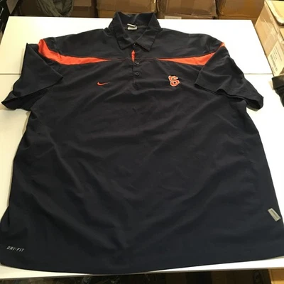 Nike Syracuse Naranja Dri-FIT Hombres 2XL Golf Polo Azul Marino Manga Corta Foto 1 de 4