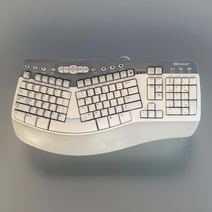 Microsoft Natural Multimedia Keyboard Ergonomic 1.0A Model RT9470 Wired Ps2 - Picture 1 of 10