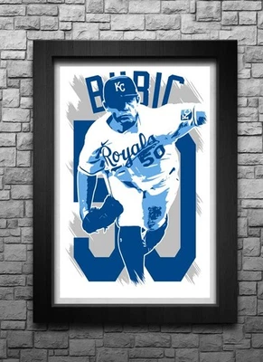 KRIS BUBIC art print/poster KANSAS CITY ROYALS FREE S&H! JERSEY B2G2 - Image 1 of 4