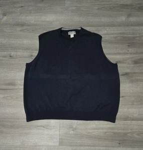 Duluth Trading Co. Sweater Vest V-Neck Sleeveless Cotton Nylon Blue Men's 3XL - Picture 1 of 8