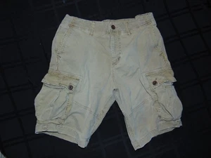 American Eagle Cargo Shorts Men's 32 Classic Beige Distressed Next Level Flex - Picture 1 of 5