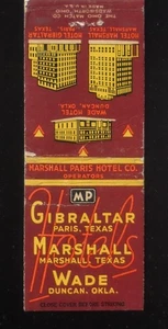 1940er Wade Hotel Hotel Gibraltar Paris Hotel Marshall TX Duncan OK Stephens Co - Bild 1 von 2