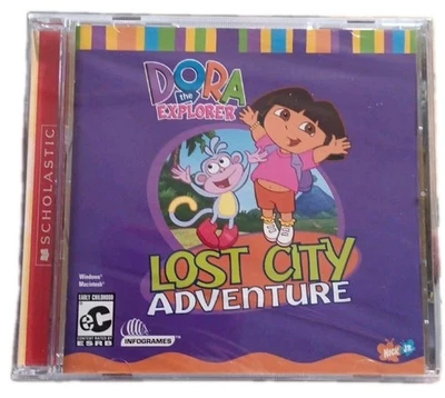 Vintage Dora the Explorer Lost City Adventure NEW SEALED Rare PC Video Game  - Image 1 of 2