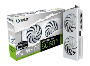 PALIT GeForce RTX 5060 Ti White OC 8GB Graphics Card NE7506TU19P1-GB2062M GDDR7 - Picture 1 of 12