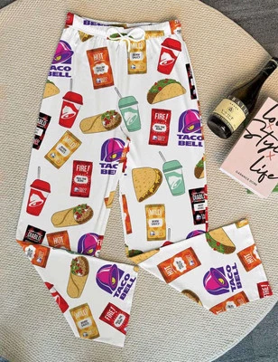 Taco Bell на шнурке широкие брюки, Taco Bell брюки, Taco Bell пижамы подарок - Изображение 1 из 4