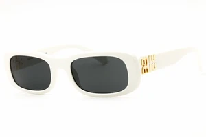 MIU MIU MU 08ZS 1425S0 Sonnenbrille weißes Gestell dunkelgraue Gläser 53 mm - Bild 1 von 4