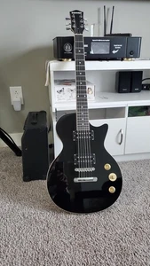 🎸 Donner DLP-124 E-Gitarre mit Gigbag HH Tonabnehmer Solid Body Glossy Black - Bild 1 von 16