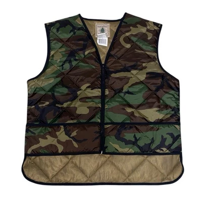 Chaqueta Chaleco Acolchado Caza Nailon Camuflaje Años 90 De Colección Talla Grande Foto 1 de 4