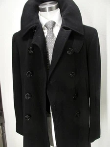Vintage WWII NAVAL CLOTHING FACTORY 8-button pea coat sz 36 38 Wow! T35 - Picture 1 of 9