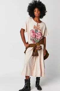 Magnolia Pearl Corazon T-Shirt Kleid 100% Baumwolle One Size Awaken Sleeping Heart - Bild 1 von 13