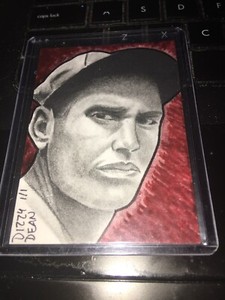 DIZZY DEAN Juan Rosales Artist Signed 1/1 Sketch Card LEAF LEGENDS OF DIAMOND