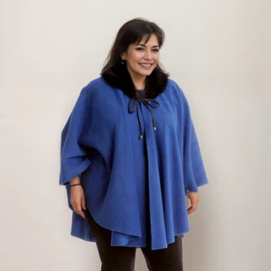 ROCKTHOSECURVES DAMEN PONCHO DAMEN CAPE FLEECE JACKE OVERSIZED ÜBERGRÖSSE COA - Bild 1 von 8