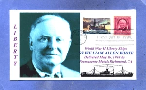 960 WILLIAM ALLEN WHITE Ship named for Kansas Publisher: Portrait Lib First Day - Picture 1 of 1