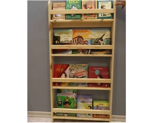 Montessori Wooden Bookshelf, Montessori Bookshelf, Children's Room Shelf - Picture 1 of 9