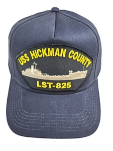 Cappello nave USS Hickman County LST-825 - blu navy - attività di proprietà di veterani - Foto 1 di 1