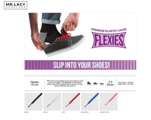 Mr. Lacy Flexies Toddler Schnürsenkel aus Gummi - Flach ca. 5 mm breit - 640008 - Bild 1 von 6