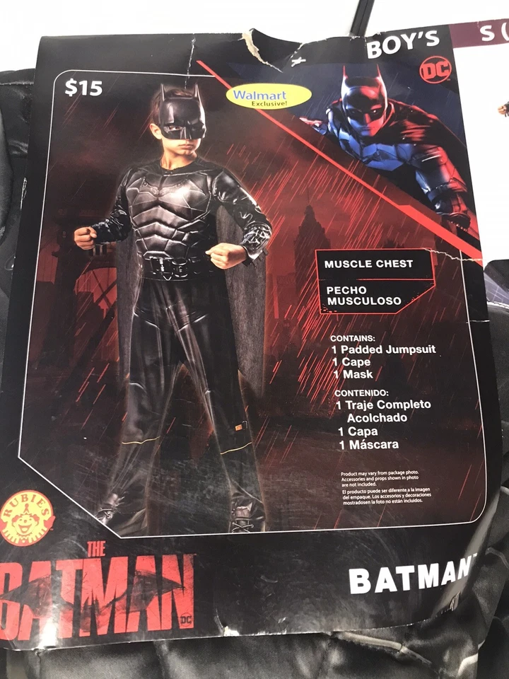 Disfraz de Rubí para niños DC Comics Batman conjunto de capa y máscara disfraz, talla única, negro Foto 1 de 4
