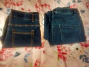 PAIR OF DARK BLUE SIZE 10 JEGGINGS FROM M&CO AND ROMAN VGC - Picture 1 of 12