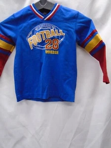Vintage 1990s ? Oshkosh 4  Blue Red Yellow Football 28 Jersey Shirt Rare - Picture 1 of 5