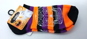 Halloween Socks Ankle Women's Skull New with Tags Low Cut - Picture 1 of 4