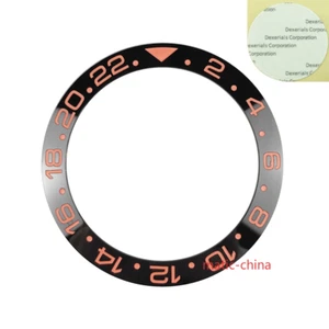 40mm GMT Black Ceramic Bezel Insert 24 Hours Fit 42mm GMT II Style Men's Watch - Picture 1 of 2
