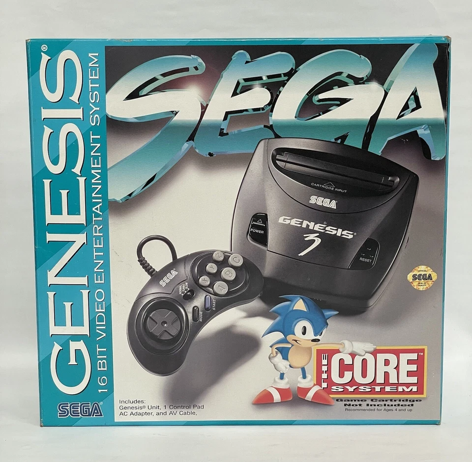 NEW Official SEGA Genesis Model 3 The Core System 16-Bit CIB Video Game Console - Image 1 of 4