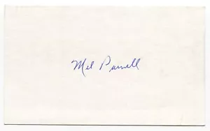 Mel Parnell Signed 3x5 Index Card Autographed Baseball Red Sox No Hitter 1956 - Picture 1 of 2