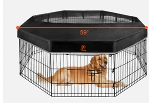 TOP COVER FOR Dog Pet Playpen Indoor/Outdoor, Hexagon Escape-Proof Sun shade Pen - Picture 1 of 5