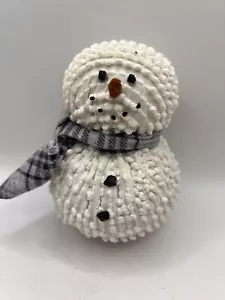 Handgefertigter Chenille Stofftier Schneemann 5 1/2 "X 4" - Bild 1 von 6