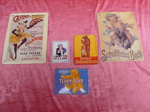 5 Beautiful, Small Metal Signs _____ - Picture 1 of 1