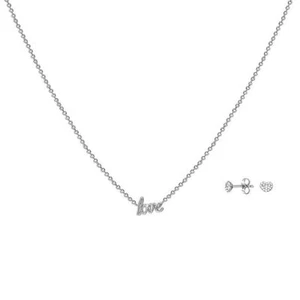 Esprit Damen Kette Schmuck Set JW52882 Silber Love Zirkonia Herz ESSE01031A420 - Bild 1 von 1