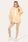 Oversized Ruched Sleeves Hoodie With Satin Ribbon with High Waist Legging Set