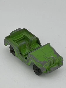 TootsieToy Army Marines Jeep Die-Cast Car - Green Vintage 1960s Military Toy - Picture 1 of 3