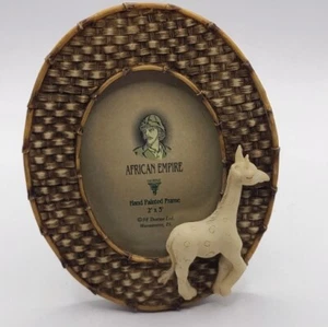 Frame for picture. African Empire hand painted w/ giraffe. Dezine #6726 - Picture 1 of 4