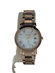 CITIZEN Womens Watch Solar Analog Stainless Steel Silver Pink H060-T025692 Used - Picture 1 of 5