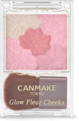 CANMAKE Glow Fleur Cheeks 17 Strawberry Milk Fleur Pure Pink - Image 1 of 4