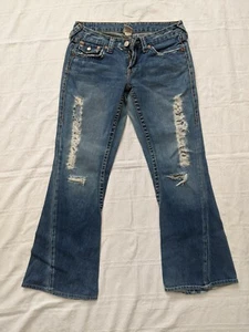 True Religion Denim Damenjeans blau distressed Größe 29 RN #112790 - Bild 1 von 12