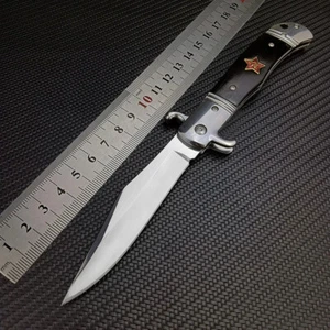 Russian Finka NKVD KGB Tactical Outdoor Comping Pocket Folding Knife with Sheath - Picture 1 of 11