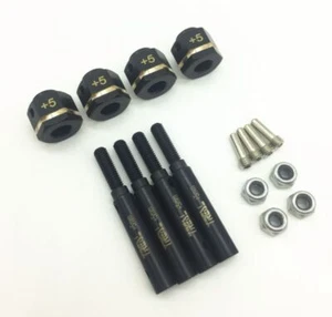 Treal X0023GVFDB Brass Widen Wheel Hubs & Steel Stub Axle +5mm (Black) for Tr... - Picture 1 of 1