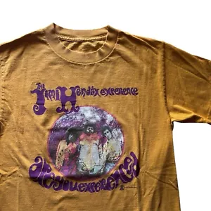 Vintage 2000s Jimi Hendrix Experience Shirt No Size Tag Fits Medium Yellow 2007 - Picture 1 of 3