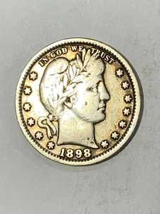 1898 P Barber Quarter - Picture 1 of 2