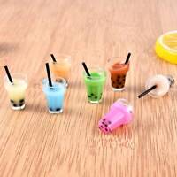 10pcs Resin Plastic Bottle Pendants Cute Juice Glass Dangle Charms Craft 26~30mm 