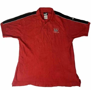 PUMA Nebraska Huskers Polo Shirt Mens L Starter College Sports Team Vintage - Picture 1 of 9