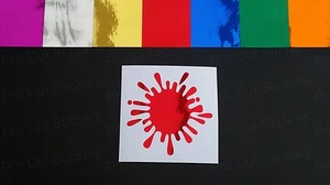 Large Paint Splat Chrome Vinyl Die Cut Car Wall Window Bumper Sticker Decal d3 - Picture 1 of 9