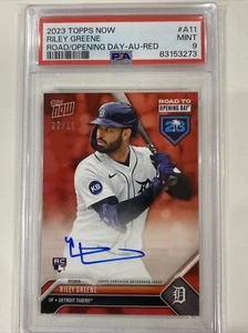 2023 Topps Now Road to Opening Day Riley Greene Red RC Auto 2/10 PSA 9 #A11 - Picture 1 of 4