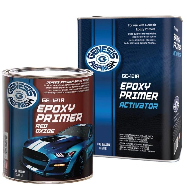 GENESIS G-121R RED EPOXY PRIMER GAL. W/G-121A ACTIVATOR KIT - FREE SHIPPING! Foto 1 de 1